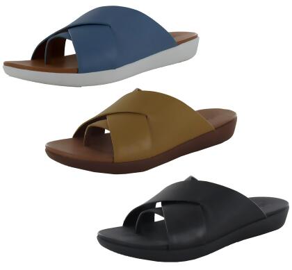 Fitflop Womens Ruffle Back Strap Sandal Shoes, Black, US 10 - Walmart.com