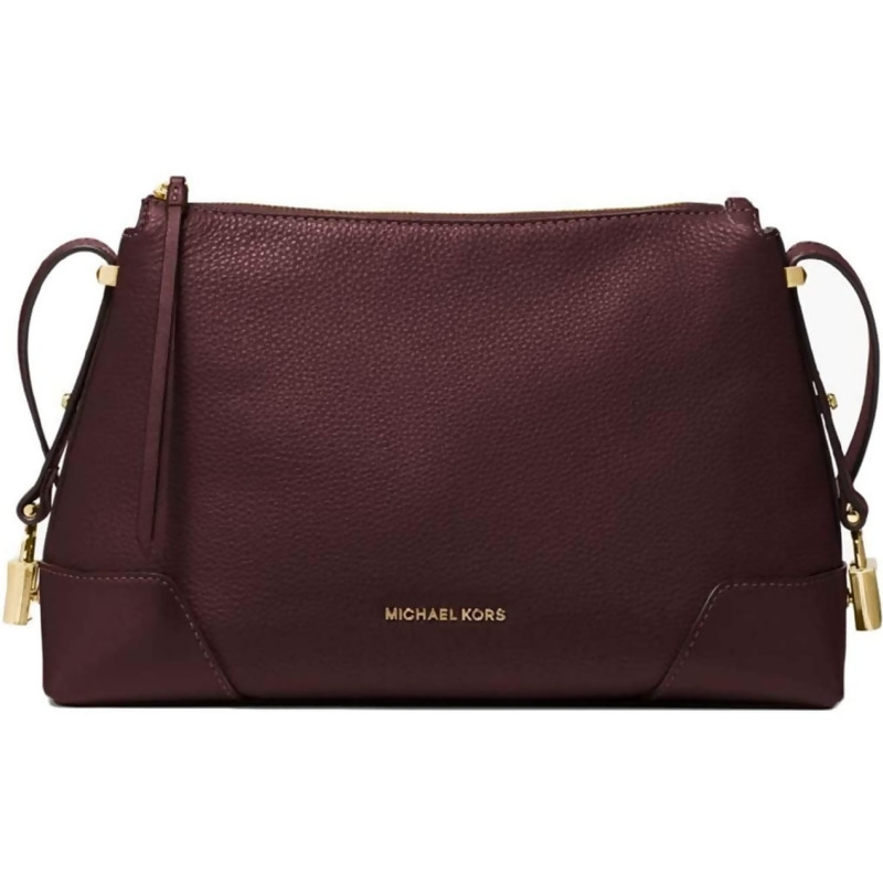 michael kors crosby medium pebbled leather messenger bolsa