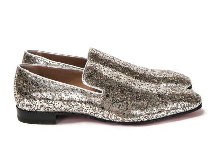 Shop Silver Red Bottom Shoes