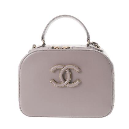 Chanel Leather Shoulder Bag (pre-owned) in Gray