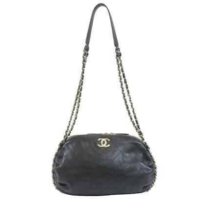 Chanel Pre-owned Women's Leather Cross Body Bag - Black - One Size