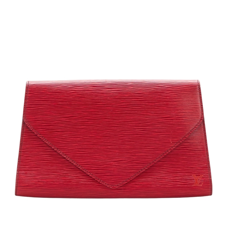 Red Louis Vuitton Epi Art Deco Clutch Bag
