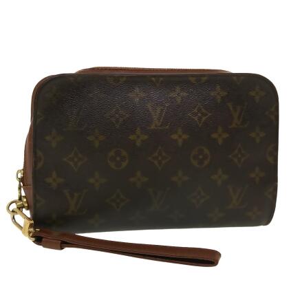 Louis Vuitton Orsay Canvas Clutch Bag (pre-owned) in Brown