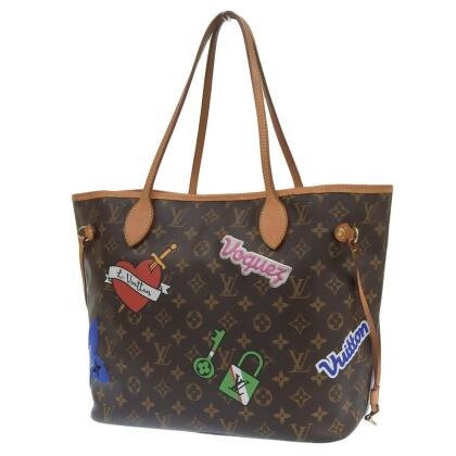 Louis Vuitton Neverfull Brown Canvas Tote Bag (Pre-Owned)