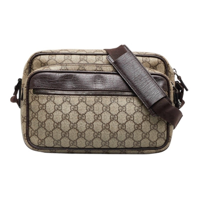 Pre-owned Gucci Fabric Shoulder Bag In Beige