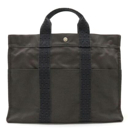 Hermès Herline Black Canvas Tote Bag (Pre-Owned)