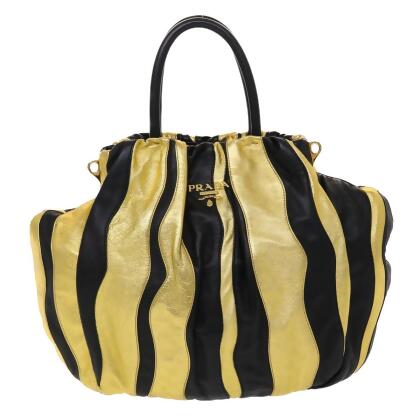 Pre-owned Prada Yellow Handbags
