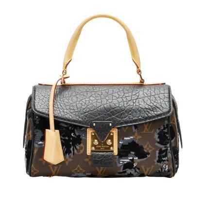 Pre-owned Louis Vuitton Fabric Handbag In Black