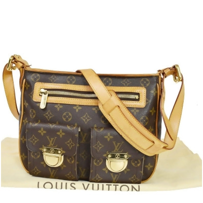 Louis Vuitton Hudson Canvas Shoulder Bag (pre-owned) in Black