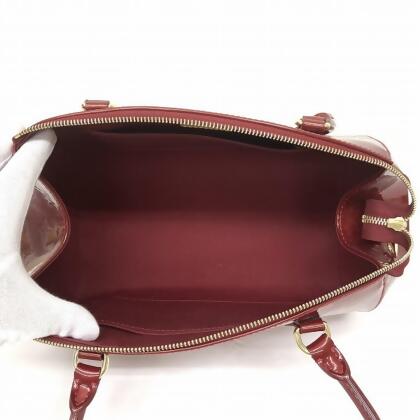 Louis Vuitton Sherwood Burgundy Patent Leather Handbag (Pre-Owned)