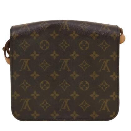 Louis Vuitton Cartouchière GM shoulder bag in brown canvas and brown  leather For Sale at 1stDibs