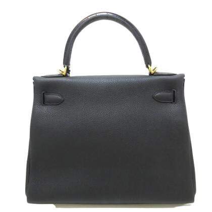 Kelly dépêches leather handbag Hermès Black in Leather - 21260034
