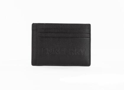 Burberry Chase Money Clip Card Case In Dark Charcoal