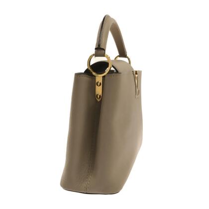 Louis Vuitton Capucines Beige Canvas Handbag (Pre-Owned)