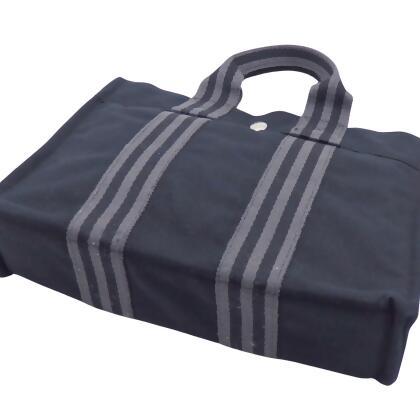 Hermes Herline Black Canvas Tote Bag (Pre-Owned) - ShopStyle
