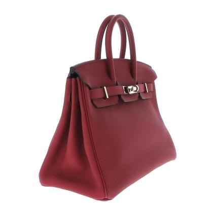 Hermès - Authenticated Birkin 25 Handbag - Leather Burgundy Plain for Women, Never Worn