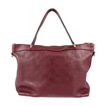 Pre-owned Louis Vuitton Leather Shoulder Bag In Burgundy
