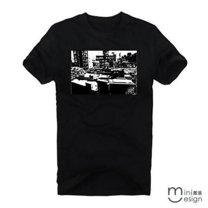 【Minidesign】（男款）hihop城市影像潮流短T 三色 - 白色 / XXL 