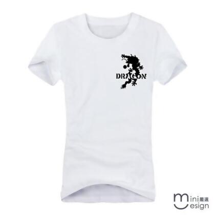 【Minidesign】（女款）神龍珠潮流短T 三色 - 黑色 / XL 