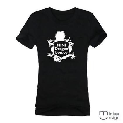 【Minidesign】（女款）MINI Dragon盾牌龍潮流短T 三色 - 紅色 / XL 