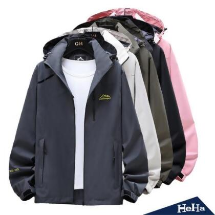 【HeHa】透氣防撥水登山機能外套 四色 - 黑色 / 4XL 