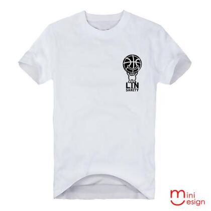 【Minidesign】（男款）MINILIN籃球公仔潮流短T 五色 - 白色 / L 