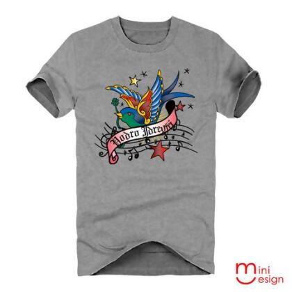 【Minidesign】（男款）韻律早鳥潮流短T 五色 - 黑色 / L 