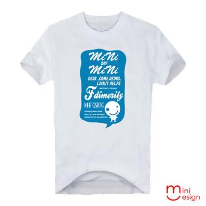 【Minidesign】（男款）Mini SAY Mini潮流短T 三色 - 黑色 / XXL 