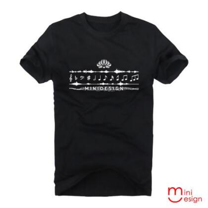 【Minidesign】（男款）韻律音符潮流短T 五色 - 紅色 / XL 
