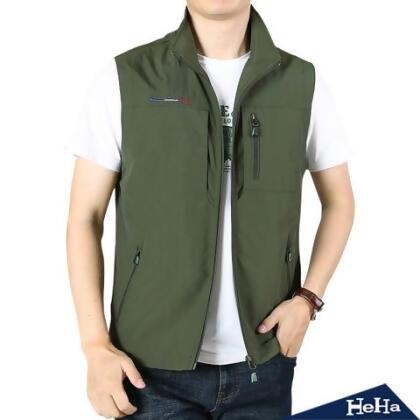 【HeHa】店長限定 口袋工裝背心外套 六色 - 黑色 / 6XL 