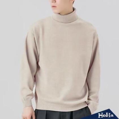【HeHa】素色高領針織打底上衣 六色 - 駝色 / 3XL 
