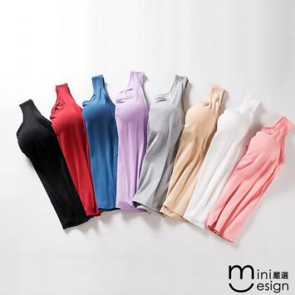 店長限定【Mini嚴選】莫代爾無痕BAR背心 10色 - 天藍色 / XXL 