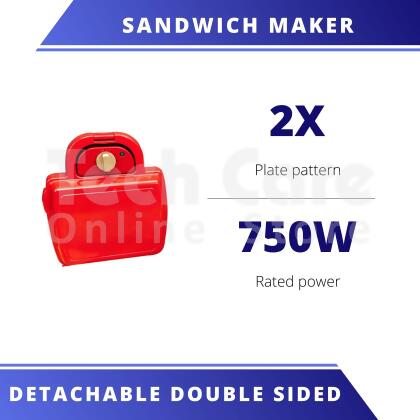 Detachable Double Sided 2 in 1 Sandwich Maker 