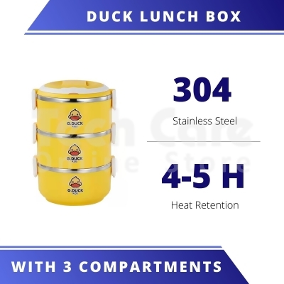 Duck Lunch Box With 3 Compartments 