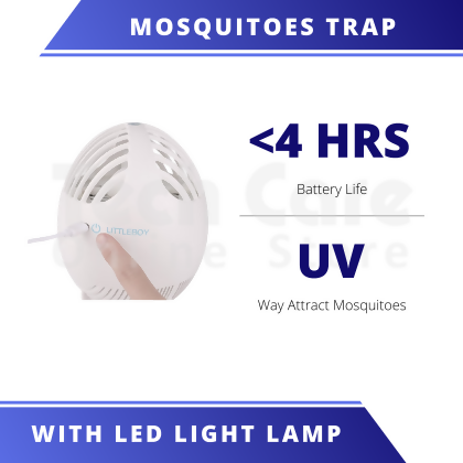 Little Boy Mosquitoes Trap With LED Light Lamp 