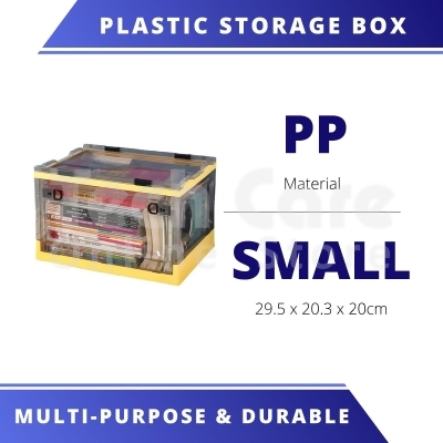Multi-purpose Transparent Plastic Storage Box with Wheel - SMALL 