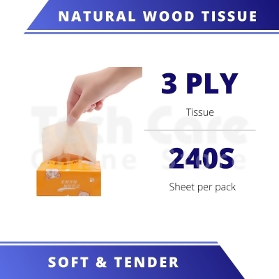 Natural Wood 3ply Tissue 240s [10pcs/pack] 