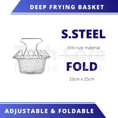 Stainless Steel Foldable Deep Frying Basket 