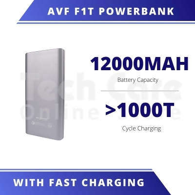AVF Grey Nafumi Series Powerbank Two-Way (12000Mah) 