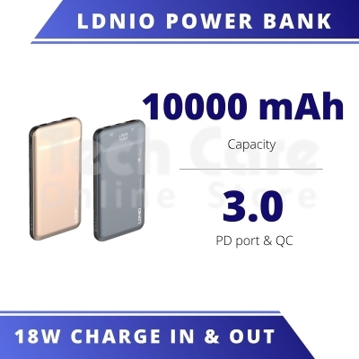 LDNIO PQ1015 QC 3.0 PD Port Power Bank 10000mAh 