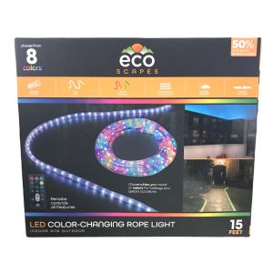 EcoScapes LED Color-Changing Rope Light, 15ft