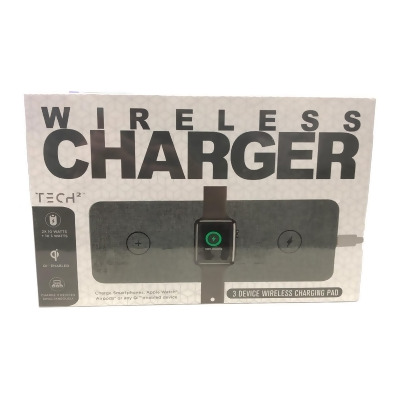 Tech2 Nano 3 in 1 Wireless Charger with Adapter Qi-Certified Fast Wireless 