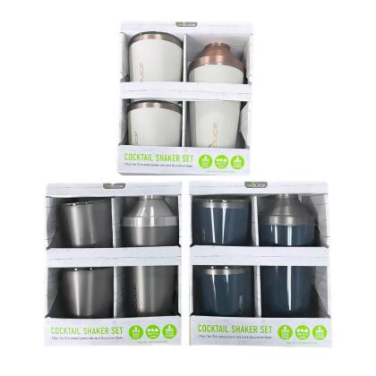Reduce Cocktail 3-Piece Shaker Set with 10-oz. Lowball Tumblers