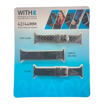 WITHit Bands for 42mm or 44mm Apple Watch, Exclusive 3 Pack 