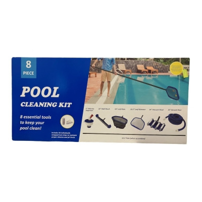 Essential All-Season Professional Grade 8-Piece Pool Cleaning Kit 