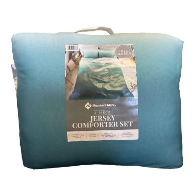 Member's Mark Full/Queen Super Soft Jersey Ombre Comforter Set, Teal 