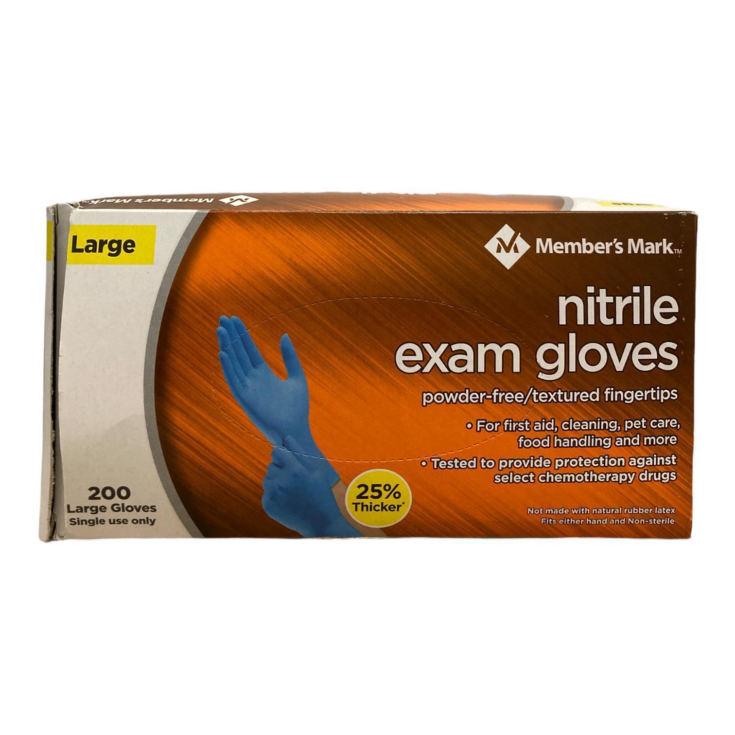 Member's Mark Powder-Free Nitrile Exam Gloves, Size Large