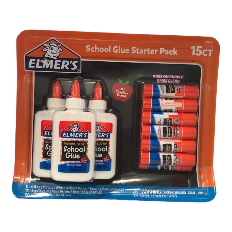 Elmer's Washable No-Run School Glue, 4 oz (6 Pack)