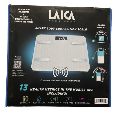 Laica Smart Body Composition 400 lb. Capacity Digital Bath Scale 