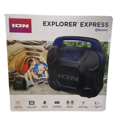 ION Explorer Express Bluetooth-Enabled Speaker, Water Resistant, Portable 